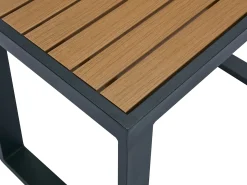 Conjunto lazer jardim modular alumínio preto com almofadas bege - NOLLAY de MYLIA