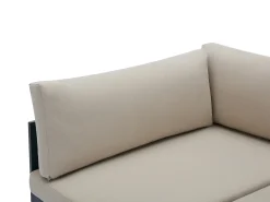 Conjunto lazer jardim modular alumínio preto com almofadas bege - NOLLAY de MYLIA