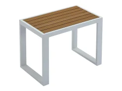 Conjunto lazer jardim modular alumínio branco almofadas bege - NOLLAY de MYLIA