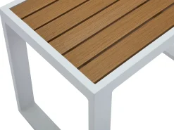 Conjunto lazer jardim modular alumínio branco almofadas bege - NOLLAY de MYLIA