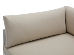 Conjunto lazer jardim modular alumínio branco almofadas bege - NOLLAY de MYLIA