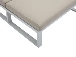 Conjunto lazer jardim modular alumínio branco almofadas bege - NOLLAY de MYLIA