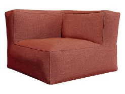 Conjunto lazer jardim tecido terracota: sofá, cadeirão, canto e pufe - NOUMARA de MYLIA