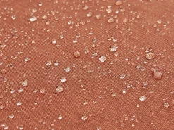 Conjunto lazer jardim tecido terracota: sofá, cadeirão, canto e pufe - NOUMARA de MYLIA