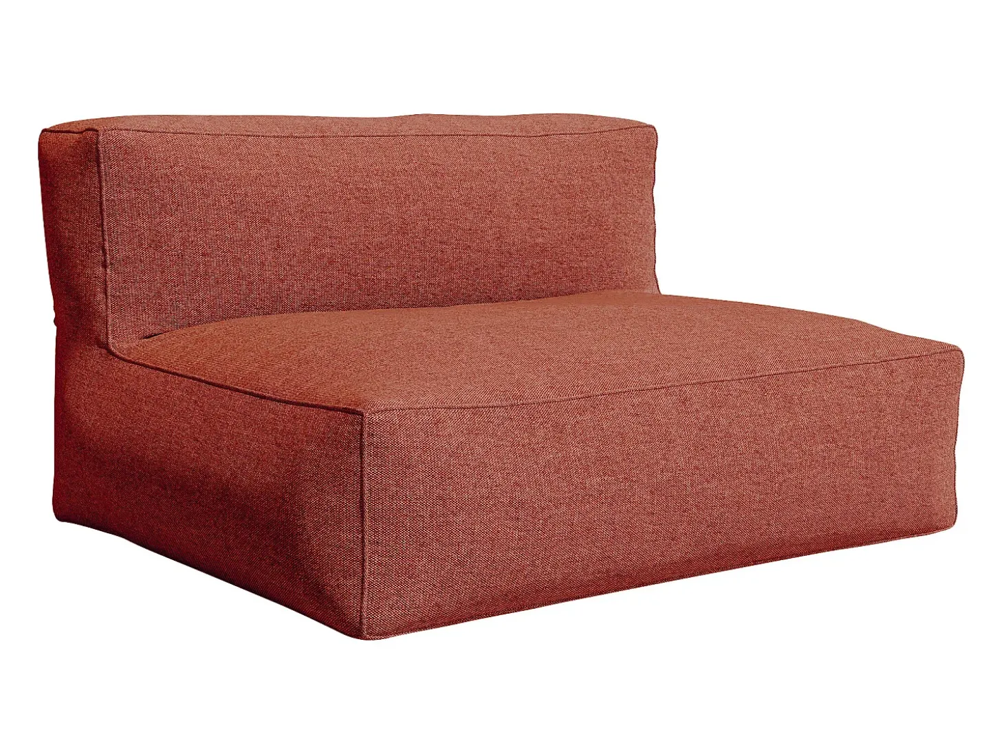 Conjunto lazer jardim tecido terracota: sofá, 2 cadeirões e pufe - NOUMARA de MYLIA