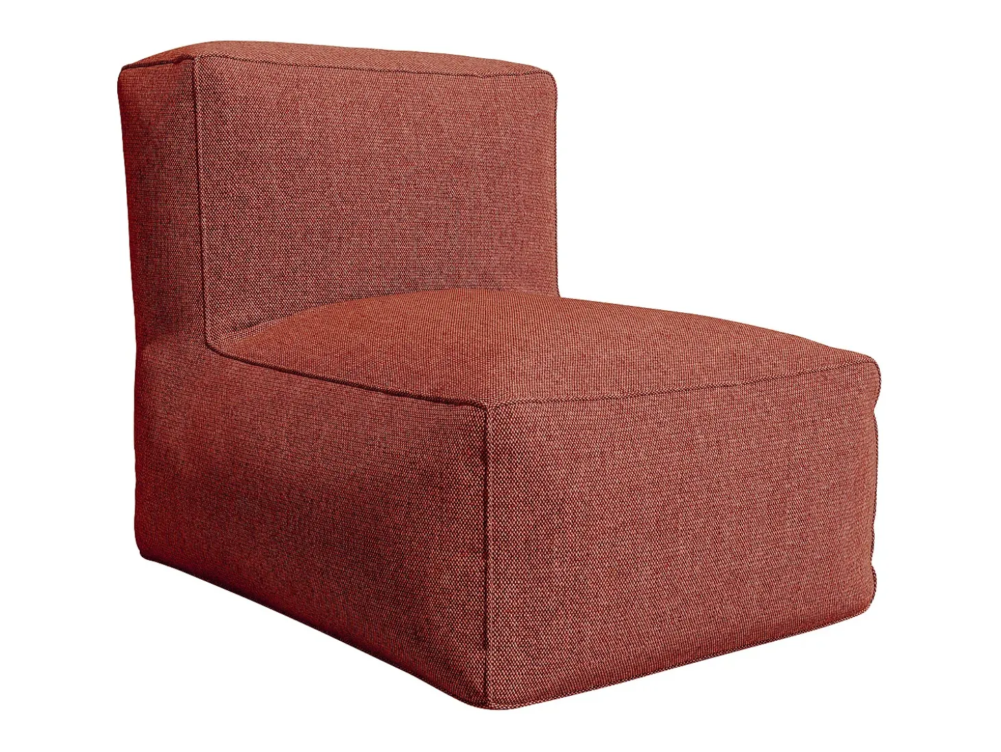 Conjunto lazer jardim tecido terracota: sofá, 2 cadeirões e pufe - NOUMARA de MYLIA