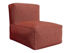 Conjunto lazer jardim tecido terracota, cadeirão, canto, chaise-longue, pufe NOUMARA MYLIA