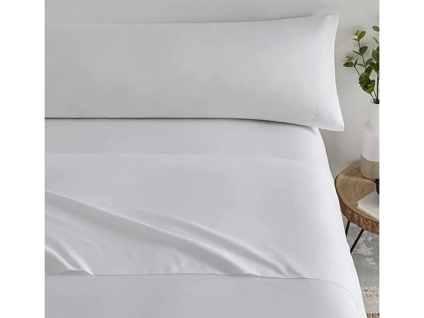 Conjunto Lençol Liso 3 Peças Cama 90cm Branco Descanso Toque Extra Suave