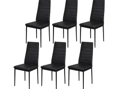 Conjunto mesa de jantar 7 pcs preto