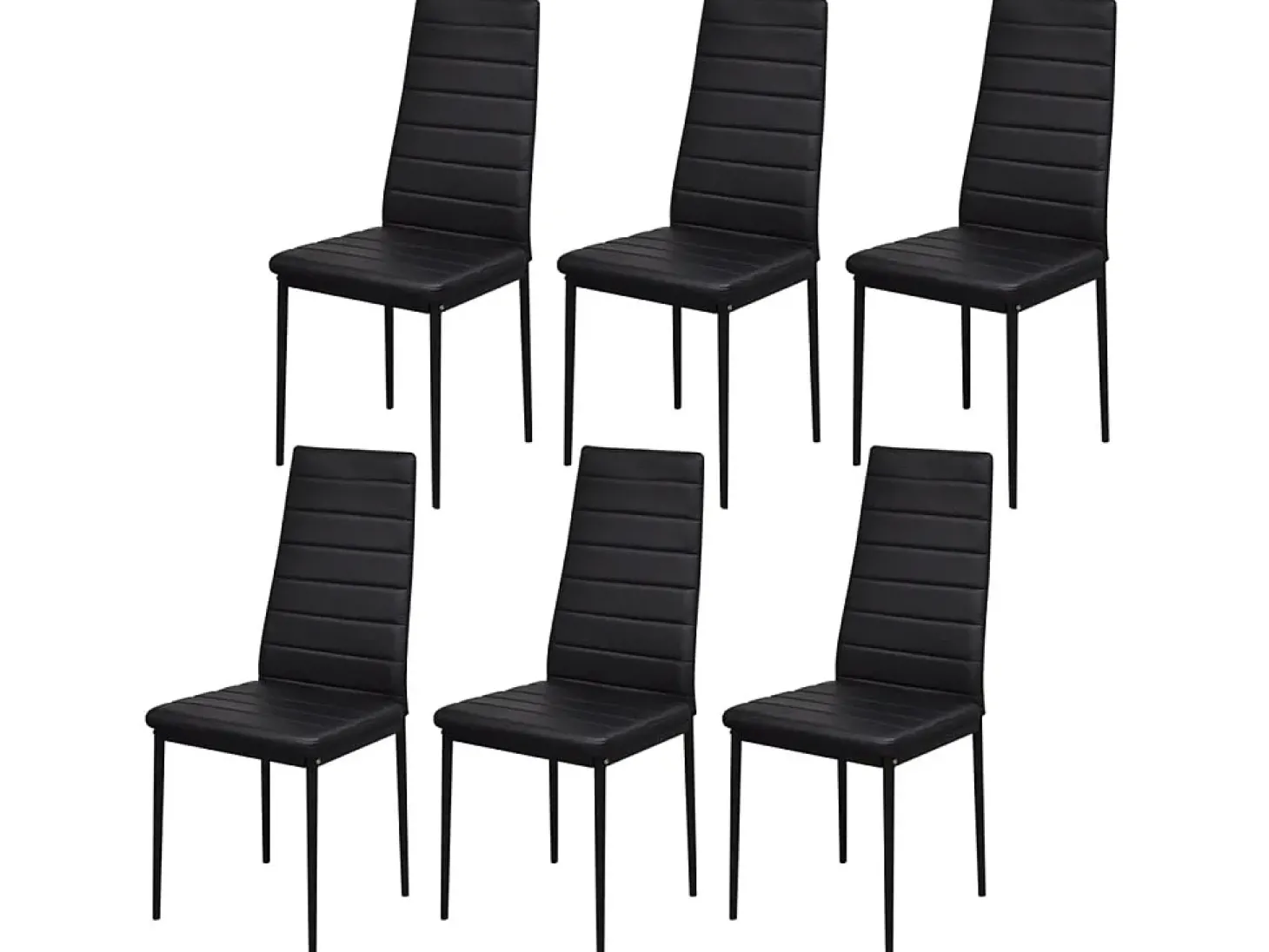 Conjunto mesa de jantar 7 pcs preto