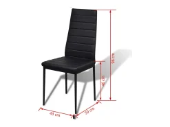 Conjunto mesa de jantar 7 pcs preto