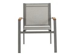 Conjunto mesa jantar jardim alumínio mesa extensível 180/240 e 8 cadeirões NAURU de MYLIA