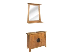 Conjunto móveis casa de banho pinho maciço