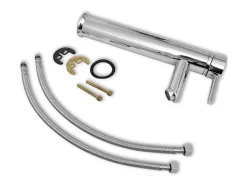 Conjunto móveis casa de banho 4 pcs com bacia e torneira, bege