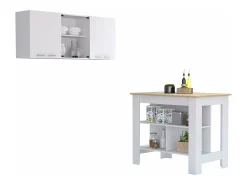 Conjunto Norfolk, 35.4/60 CM Al X 103/150 An cm X 70/31.5 P cm, Branco / Duna