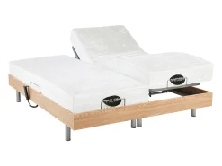 Conjunto relaxamento discos de molas LYSIS - 2x70x190 cm - carvalho