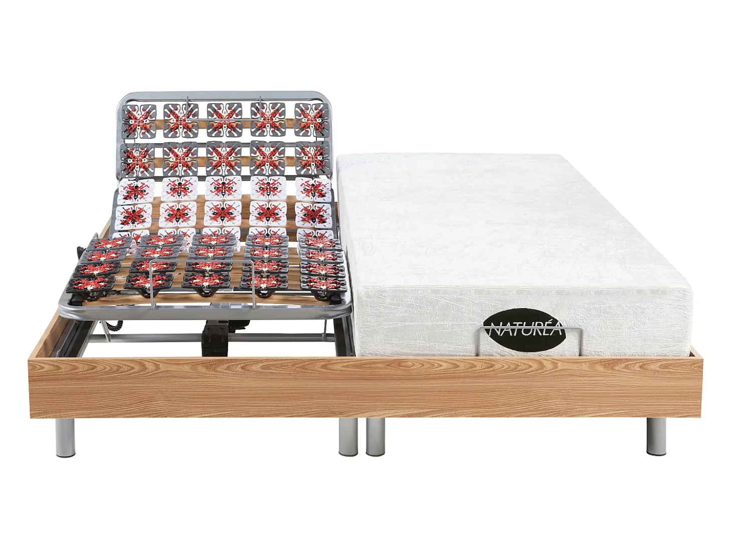 Conjunto relaxamento discos de molas LYSIS - 2x70x190 cm - carvalho
