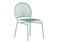 Conjunto sala de jardim em metal, mesa D110 cm e 4 cadeiras verde amêndoa CEDEIRA de MYLIA