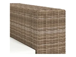 Conjunto sofás de 2 + 3 lugares, vime genuíno
