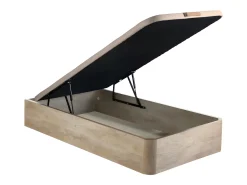 Conjunto sommier arrumação natural claro colchão espuma 90x190 cm DANAE II de YSMÉE