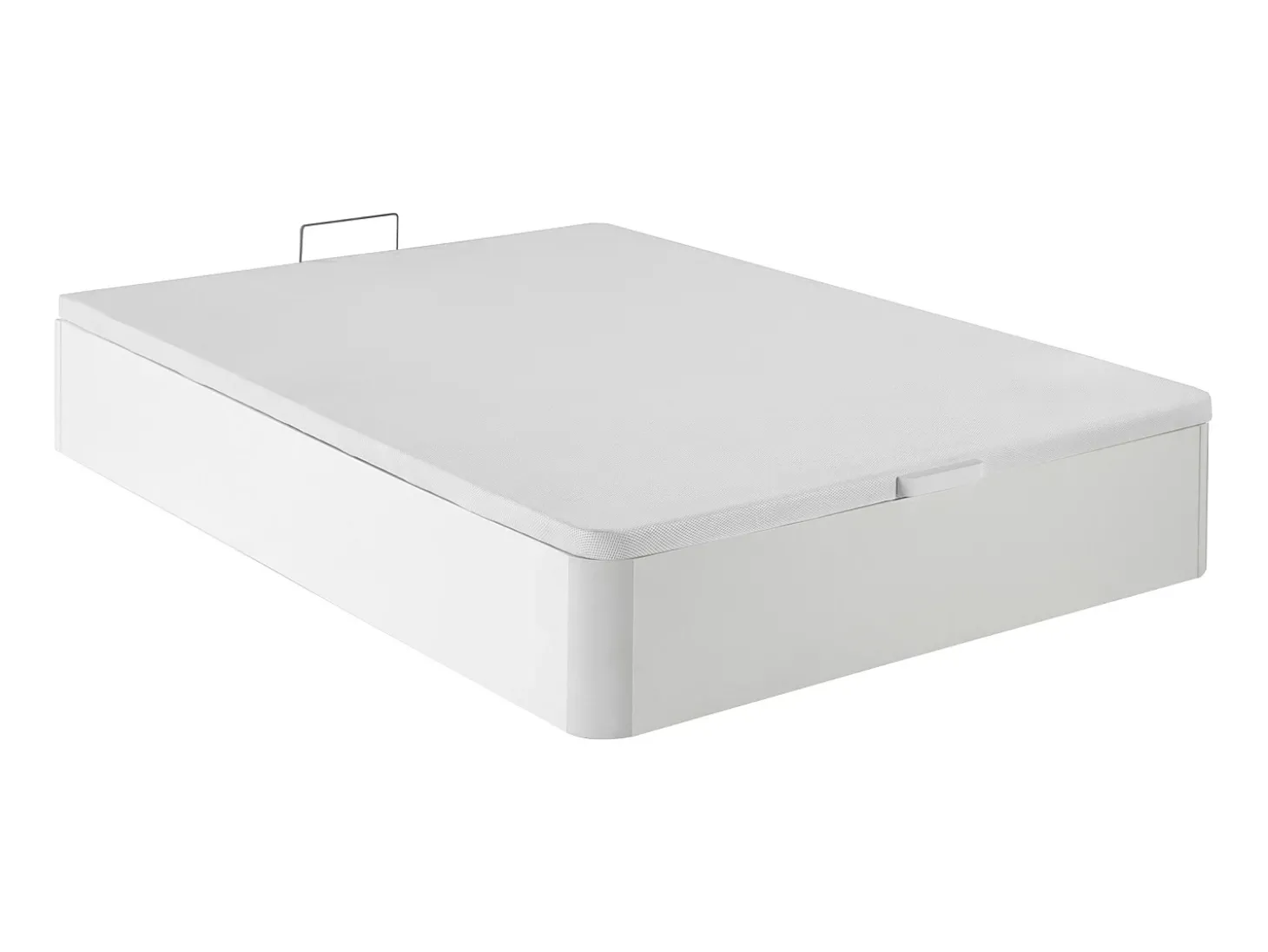 Conjunto sommier com arrumação branco + colchão de molas 140x190 cm SONGE de YSMÉE