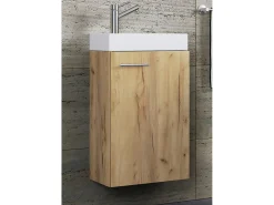 Conjunto VCM de 2 peças | Lavandaria para hóspedes WC | Banheiro | Lavatório | Conjunto de casas de banho - Slito (carvalho mel)