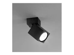 CONNECT aplique LED quadrado preto ajustável 1xGu10 Perenz