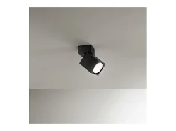 CONNECT aplique LED quadrado preto ajustável 1xGu10 Perenz