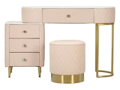 Consola de Maquilhagem VKH22, Cor-de-rosa, 120x40x75 cm, Kendra Home