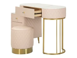 Consola de Maquilhagem VKH22, Cor-de-rosa, 120x40x75 cm, Kendra Home