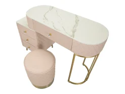Consola de Maquilhagem VKH22, Cor-de-rosa, 120x40x75 cm, Kendra Home