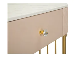 Consola de Maquilhagem VKH22, Cor-de-rosa, 120x40x75 cm, Kendra Home