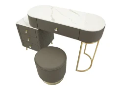 Consola de Maquilhagem VKH20, Cinzento, 120x40x75 cm, Kendra Home