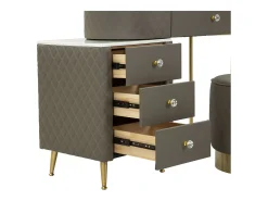 Consola de Maquilhagem VKH20, Cinzento, 120x40x75 cm, Kendra Home