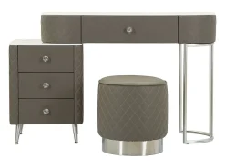 Consola de Maquilhagem VKH23, Cinzento, 120x40x75 cm, Kendra Home