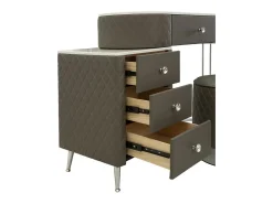 Consola de Maquilhagem VKH23, Cinzento, 120x40x75 cm, Kendra Home