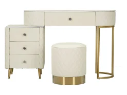 Consola de Maquilhagem VKH21, Branco, 120x40x75 cm, Kendra Home