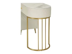 Consola de Maquilhagem VKH21, Branco, 120x40x75 cm, Kendra Home