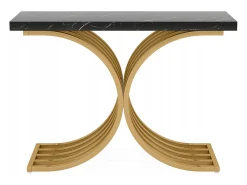 Console Móvel, Mesa Console Branca Móvel, 100 x 30 x 80 cm Pequena Mesa de Apresentação (Preta)