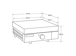 Cook'in Garden - Placa eléctrica + chapéu de ferro fundido FINESTA - 2,5kW
