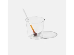Copo medidor Spritzometer Tumbler - Conjunto de 2 copos + dispensador Spritz, vidro decorado, fabricado na Itália - Zafferano Italia