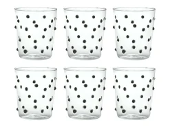 Copo Zafferano Party Copo Preto 45 cl Conjunto de 6 Peças de Vidro