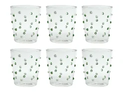 Copo Zafferano Party Vidro Verde 45 cl Conjunto de 6 Peças de Vidro