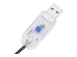 Cordão de luzes 400 LED 40 m 8 efeitos iluminação branco quente