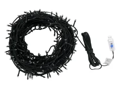 Cordão de luzes c/ 400 LEDs int/ext 40m branco frio