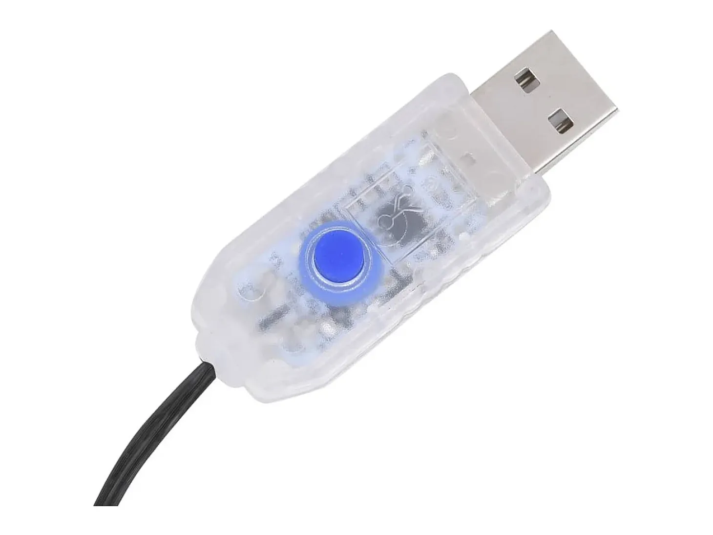 Cordão de luzes c/ 400 LEDs int/ext 40m branco frio