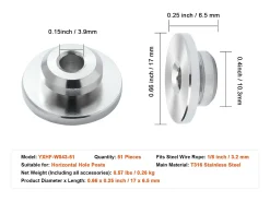 Corpo de Guarda SucceBuy Kit de Guarda-Corpos Invisível, Embalagem de 51 Luvas de Proteção de Rodas de 3,2 mm