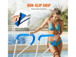 Corrimão de Piscina, SucceBuy 99×81 cm Corrimão de Piscina em Aço Inoxidável para Spas e Piscinas