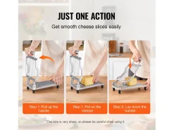Cortadeira SucceBuy de Queijo 1cm e 2 cm, Fio, Queijo, Cozinha, 0 V, Liga de Alumínio, Prata