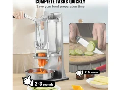 Cortador Comercial de Batatas e Legumes SucceBuy, Cortador de Batatas com 4 Lâminas, Cortador de Cantos